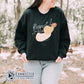 Model Wearing Black Respect The Locals Whale Unisex Crewneck Sweatshirt - sweetsherriloudesigns - Ethically and Sustainably Made - 10% of profits donated to ocean conservation