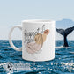 White Respect The Locals Whale Classic Mug - sweetsherriloudesigns - Ethically and Sustainably Made - 10% of profits donated to ocean conservation