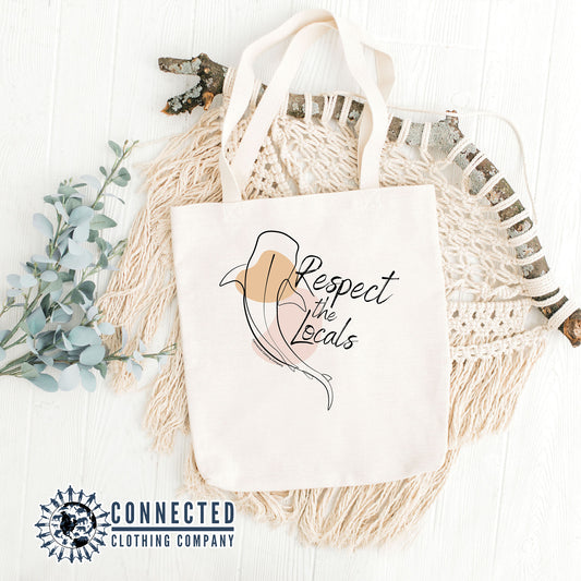 Respect The Locals Whale Shark Tote - sweetsherriloudesigns - 10% of proceeds donated to ocean conservation