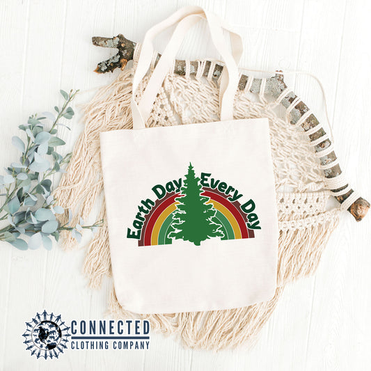 Retro Earth Day Every Day Tote - sweetsherriloudesigns - 10% of proceeds donated to ocean conservation