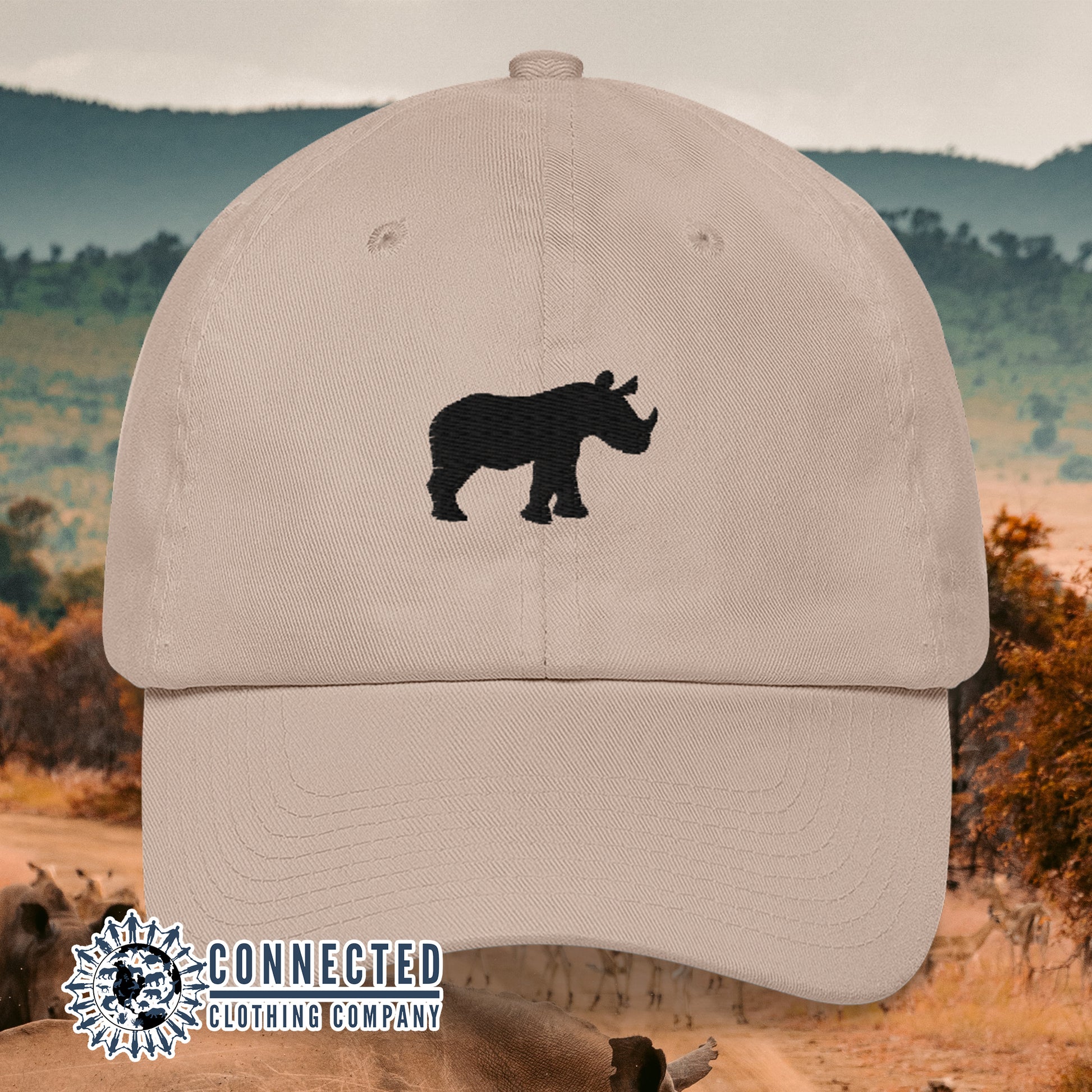 Stone Rhino Cotton Cap - architectconstructor - 10% of profits donated to Save The Rhino conservation