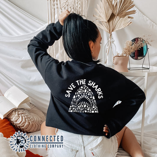 Save The Sharls Crewneck Sweatshirt - getpinkfit - 10% of the proceeds are donated to shark conservation