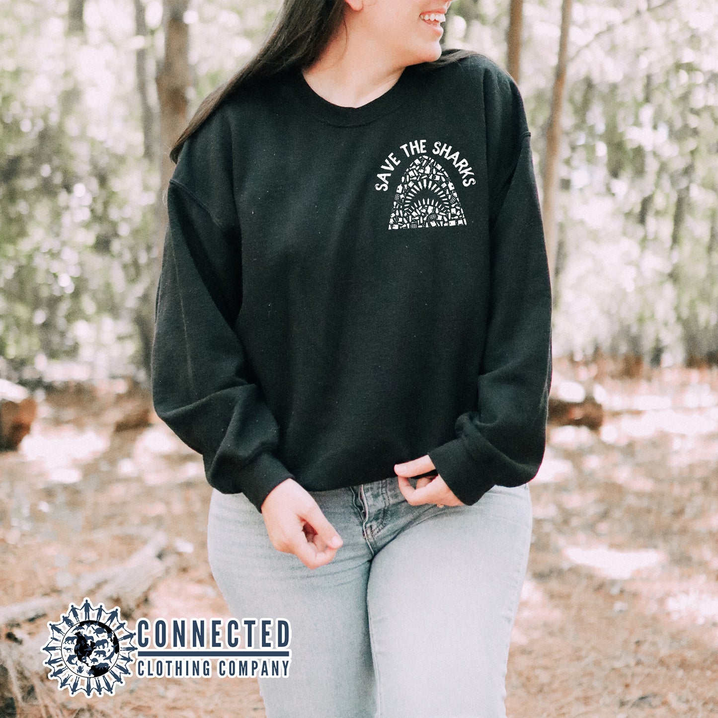 Save The Sharls Crewneck Sweatshirt - architectconstructor - 10% of the proceeds are donated to shark conservation