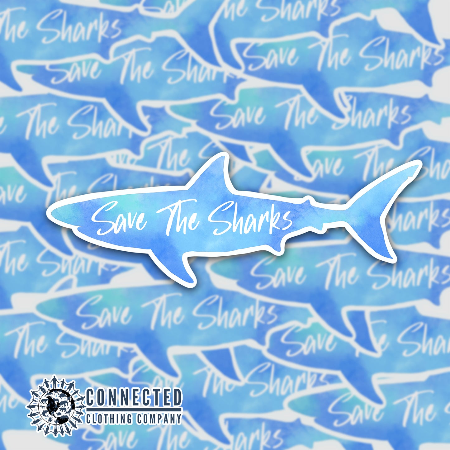 Save The Sharks Sticker - architectconstructor - 10% of proceeds donated to ocean conservation