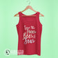 Red Save The Trees Bees And Seas Women's Relaxed Tank Top - sweetsherriloudesigns - Ethically and Sustainably Made - 10% donated to Mission Blue ocean conservation