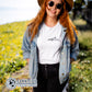 Model Wearing White Save The Vaquita Short-Sleeve Tee - sweetsherriloudesigns - Ethically & Sustainably Made - 10% of profits donated to vaquita porpoise conservation