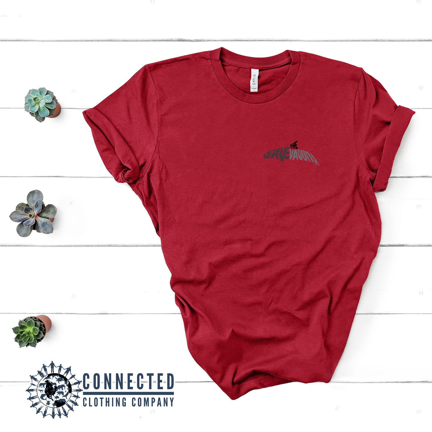 Red Save The Vaquita Short-Sleeve Tee - sweetsherriloudesigns - Ethically & Sustainably Made - 10% of profits donated to vaquita porpoise conservation