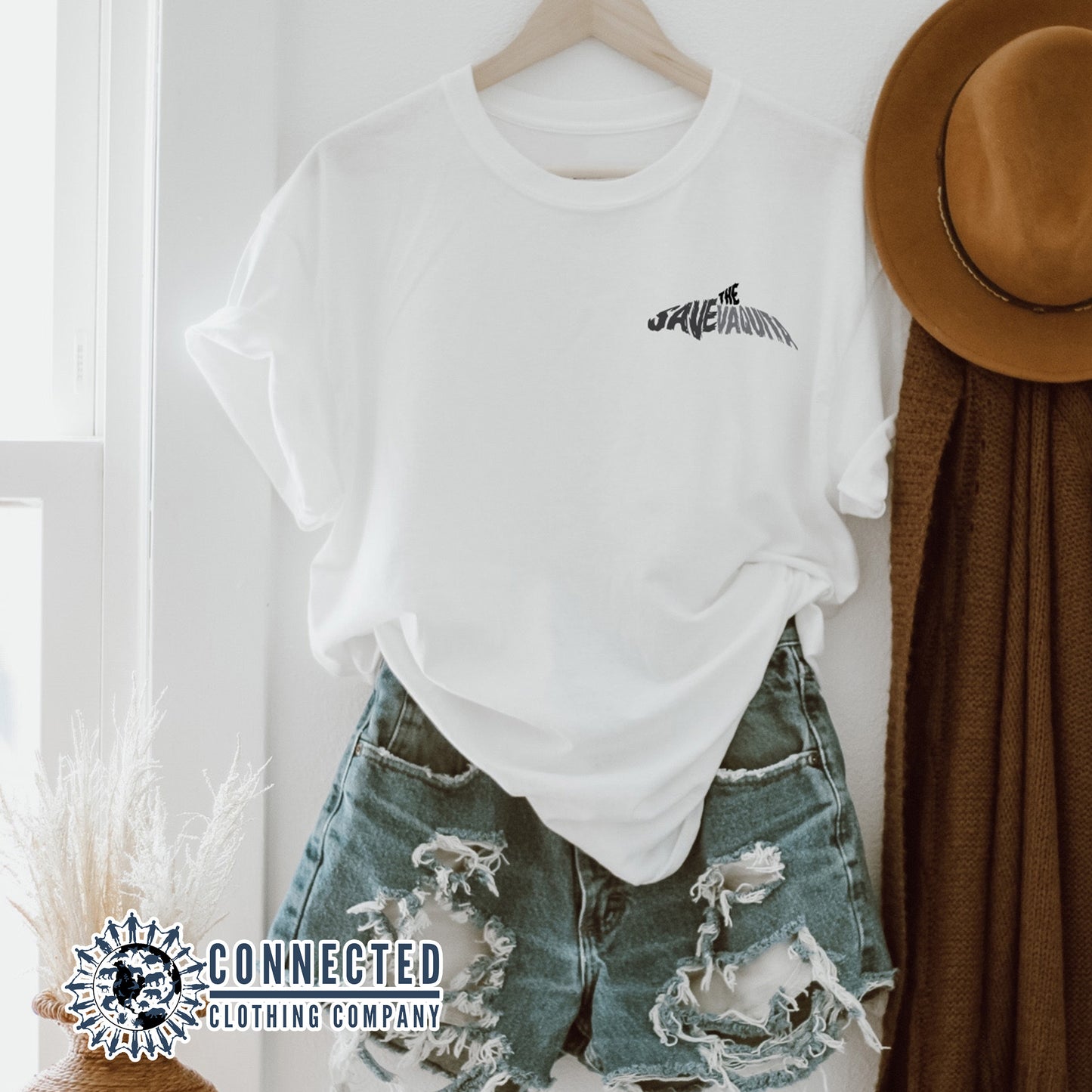 White Save The Vaquita Short-Sleeve Tee - sweetsherriloudesigns - Ethically & Sustainably Made - 10% of profits donated to vaquita porpoise conservation