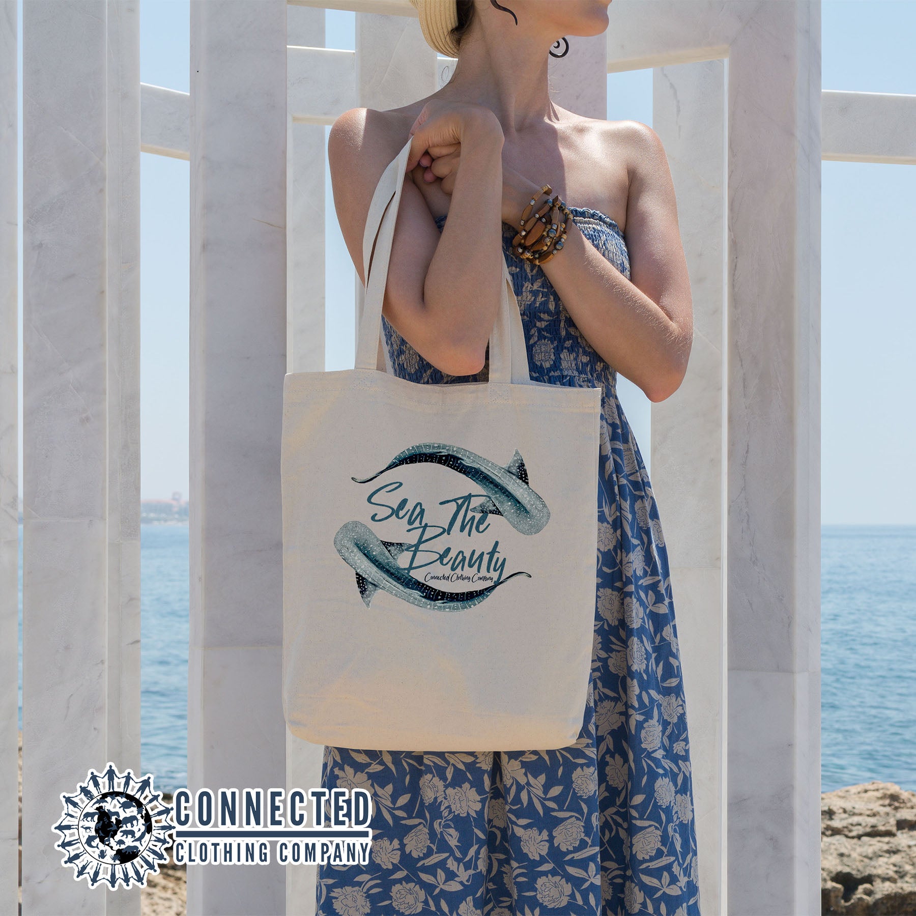 Sea The Beauty Whale Shark Tote - sweetsherriloudesigns - 10% of proceeds donated to ocean conservation