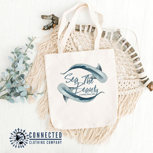 Sea The Beauty Whale Shark Tote - sweetsherriloudesigns - 10% of proceeds donated to ocean conservation