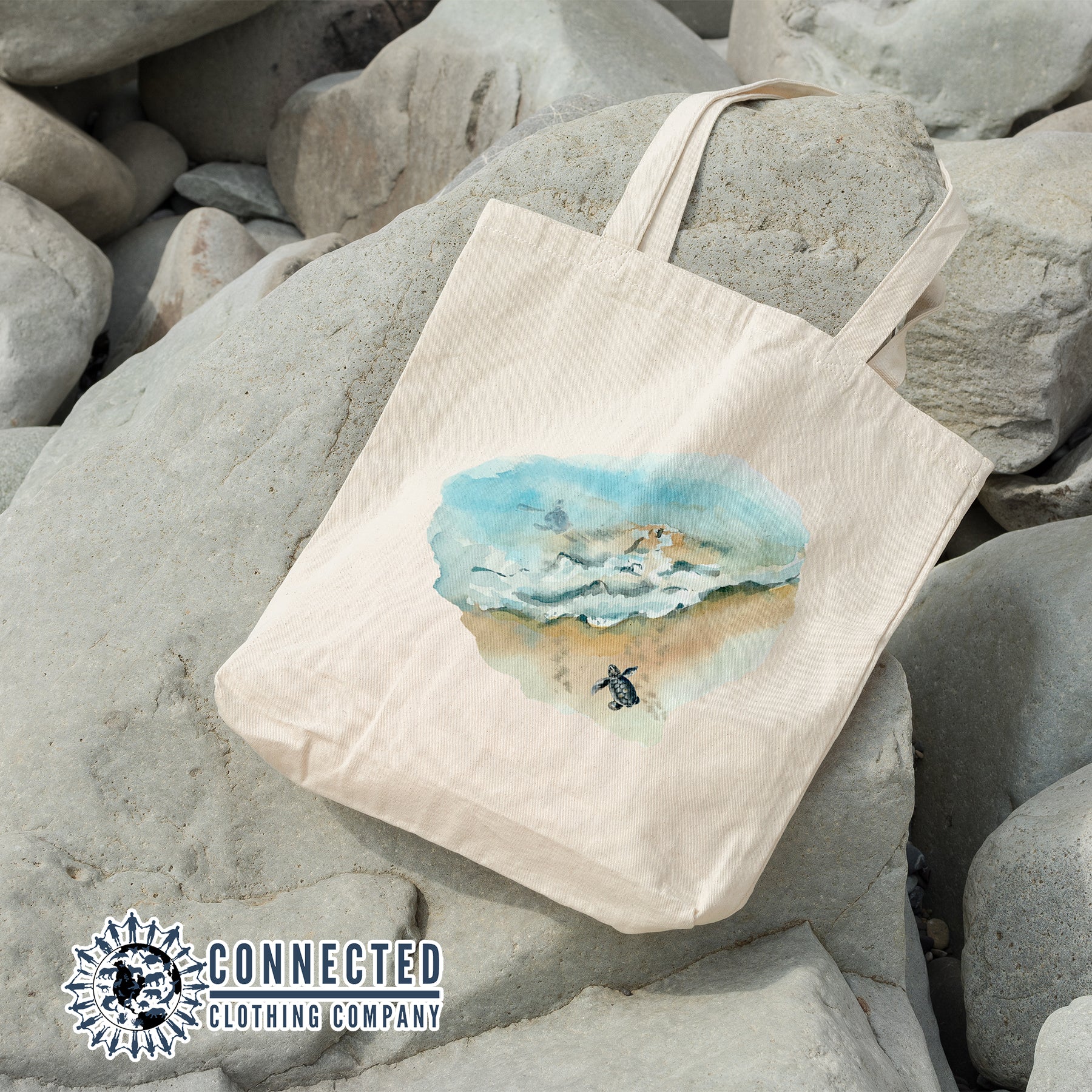 Sea Turtle Hatchling Tote Bag - sweetsherriloudesigns - 10% of proceeds donated to ocean conservation