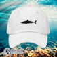 White Shark Cotton Cap - architectconstructor - Ethical & Sustainable Clothing That Gives Back - 10% donated to Oceana shark conservation