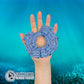 Hand Holding Shark Fin Scrunchie in Blue Color - sweetsherriloudesigns - Ethical & Sustainable Apparel - 10% donated to save the sharks