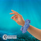 Shark Fin Scrunchie in Blue Color on Wrist - sweetsherriloudesigns - Ethical & Sustainable Apparel - 10% donated to save the sharks