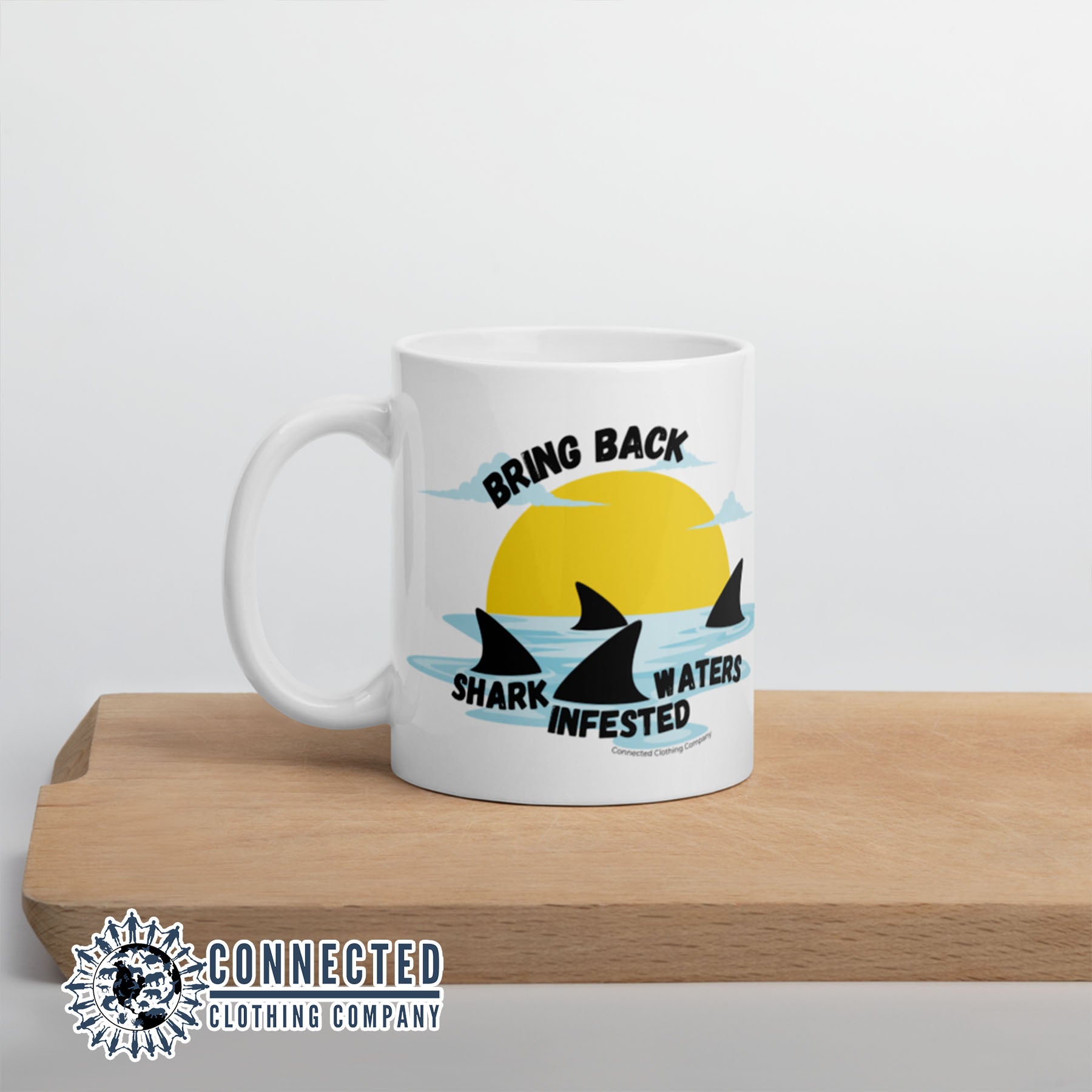 Bring Back Shark Infested Waters Classic Mug - sweetsherriloudesigns - Ethically and Sustainably Made - 10% of profits donated to shark conservation and ocean conservation