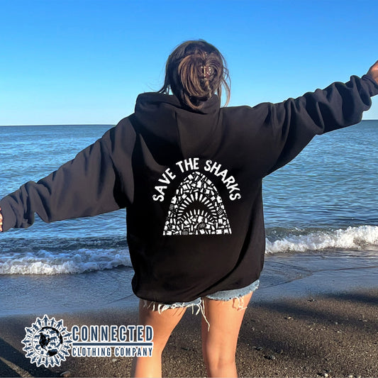 Save The Sharks Jaws Hoodie Sweatshirt - getpinkfit - 10% of proceeds donated to shark conservation