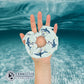 Hand Holding Shark Scrunchie in Light Color - sweetsherriloudesigns - Ethical & Sustainable Apparel - 10% donated to save the sharks
