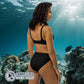 Scuba Diver Recycled Bikini - 2 piece high waisted bottom bikini - sweetsherriloudesigns - Ethically and Sustainably Made Apparel - 10% of profits donated to ocean conservation