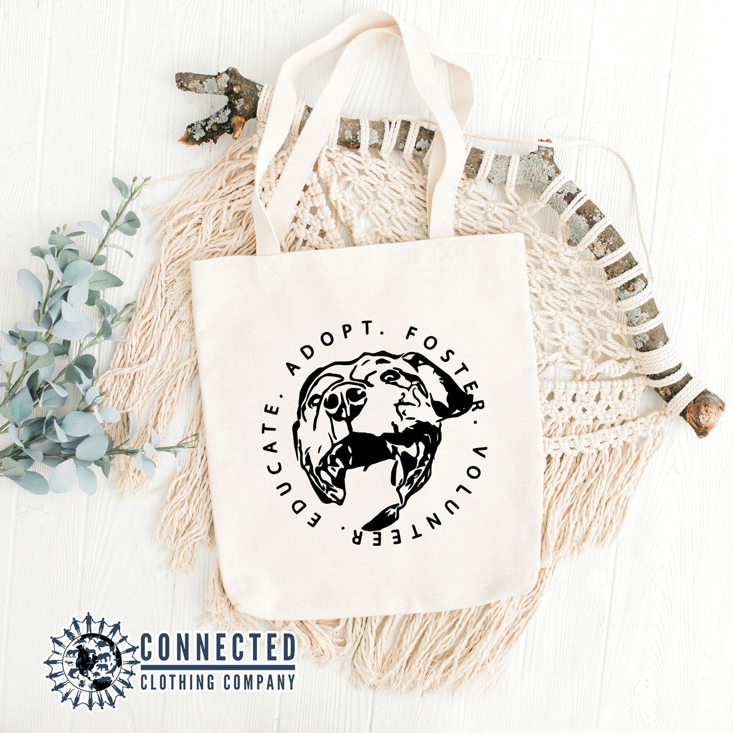 Adopt Educate Foster Volunteer Tote Bag - sweetsherriloudesigns - 10% of proceeds donated to animal rescue