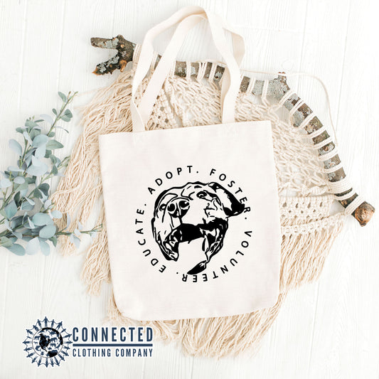 Adopt Educate Foster Volunteer Tote Bag - getpinkfit - 10% of proceeds donated to animal rescue