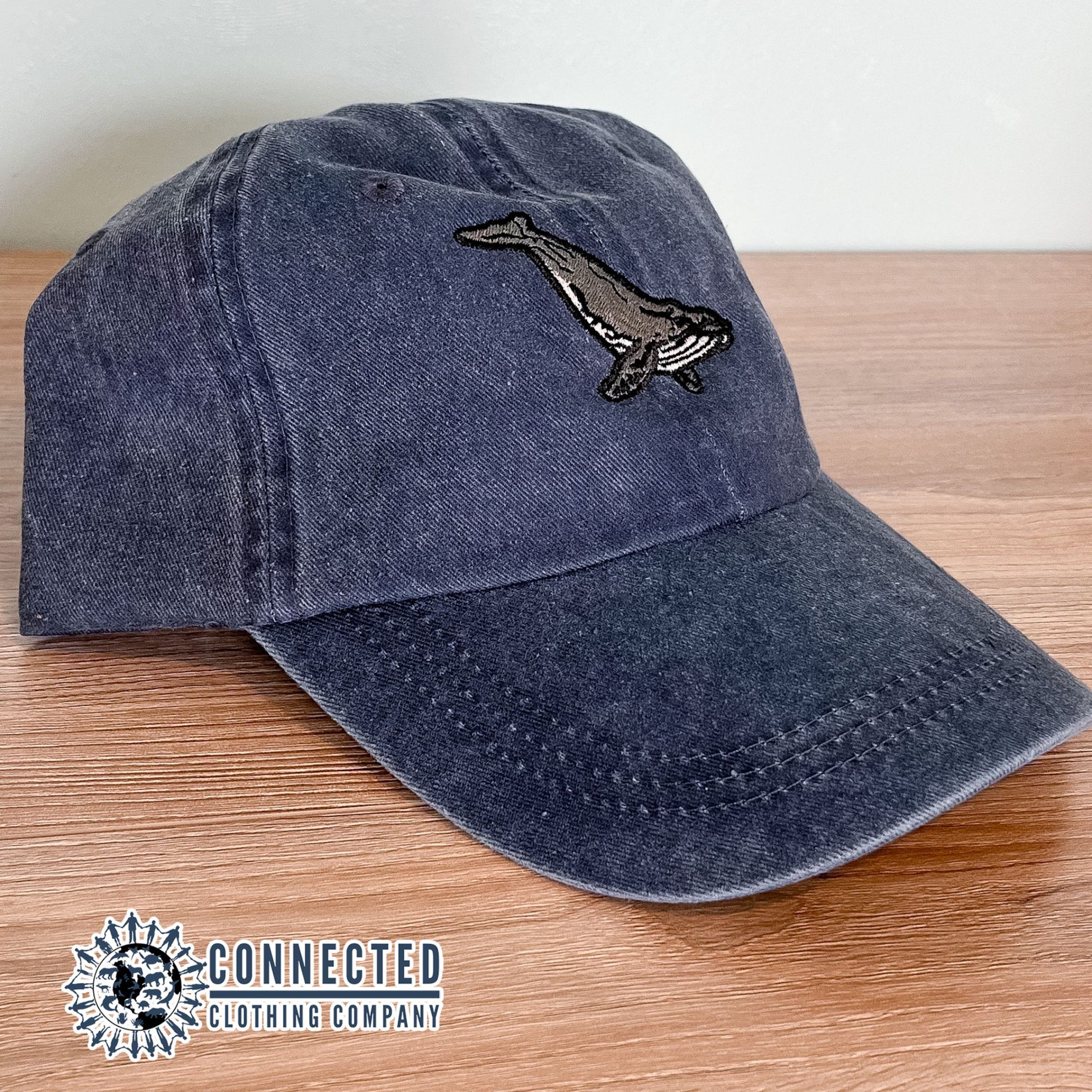 Humpback Whale Embroidered Hat - sweetsherriloudesigns - 10% of proceeds are donated to ocean conservation