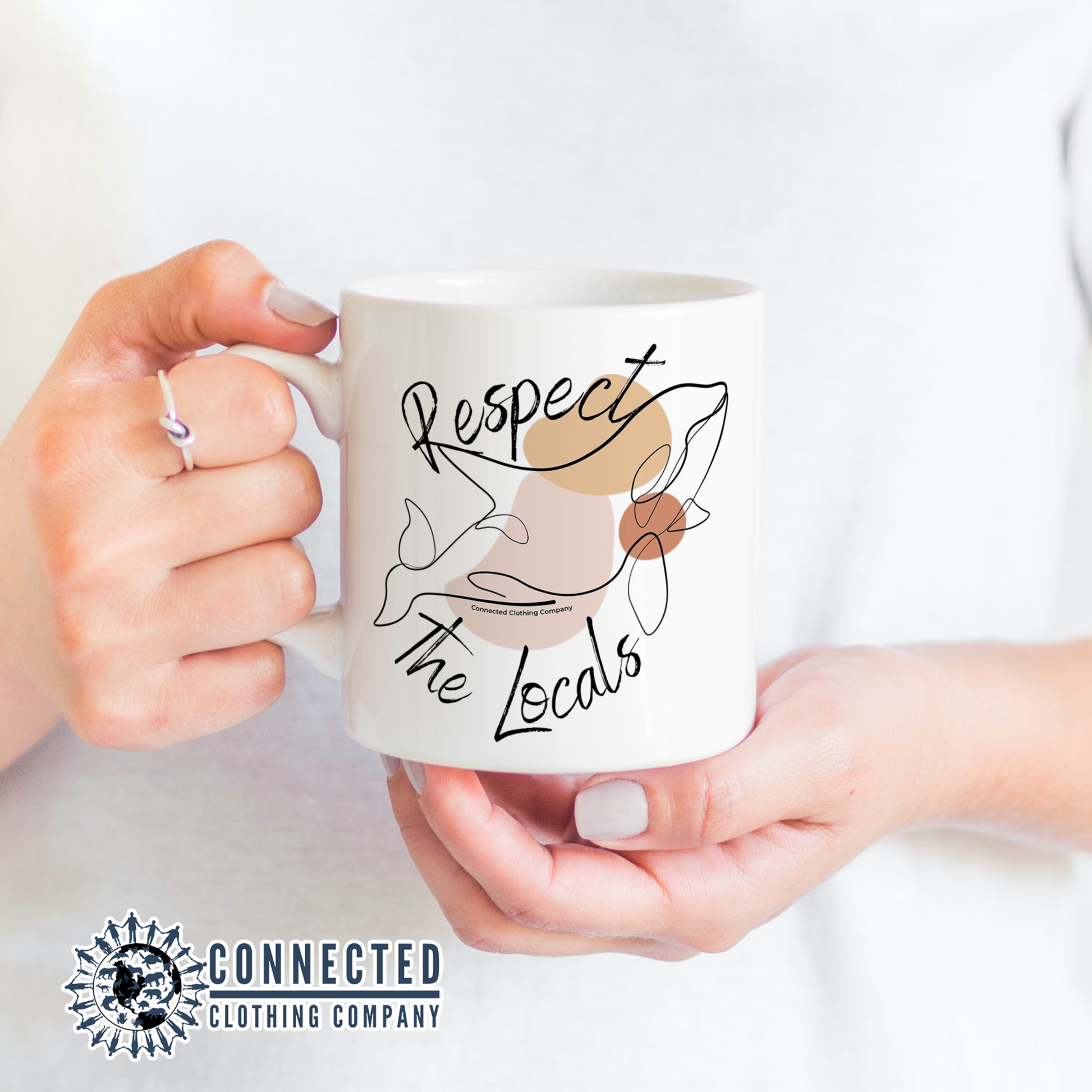 Respect The Locals Orca Mug - sweetsherriloudesigns - 10% of proceeds donated to orca conservation