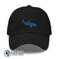 Black Whale Shark Cotton Cap - sweetsherriloudesigns - Ethically and Sustainably Made - 10% donated to Mission Blue ocean conservation