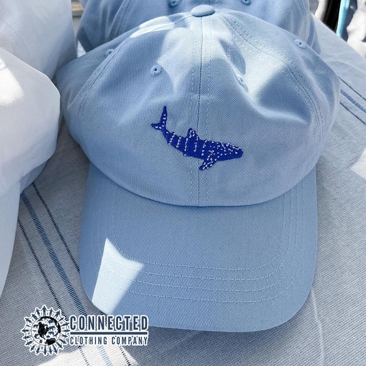 Blue Whale Shark Cotton Cap - nighttidemetalworks - Ethically and Sustainably Made - 10% donated to Mission Blue ocean conservation