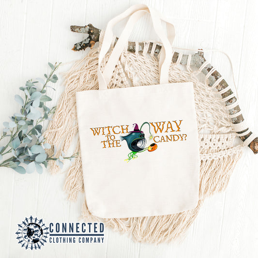 Witch Way To The Candy Anglerfish Tote Bag - architectconstructor - 10% of proceeds donated to ocean conservation