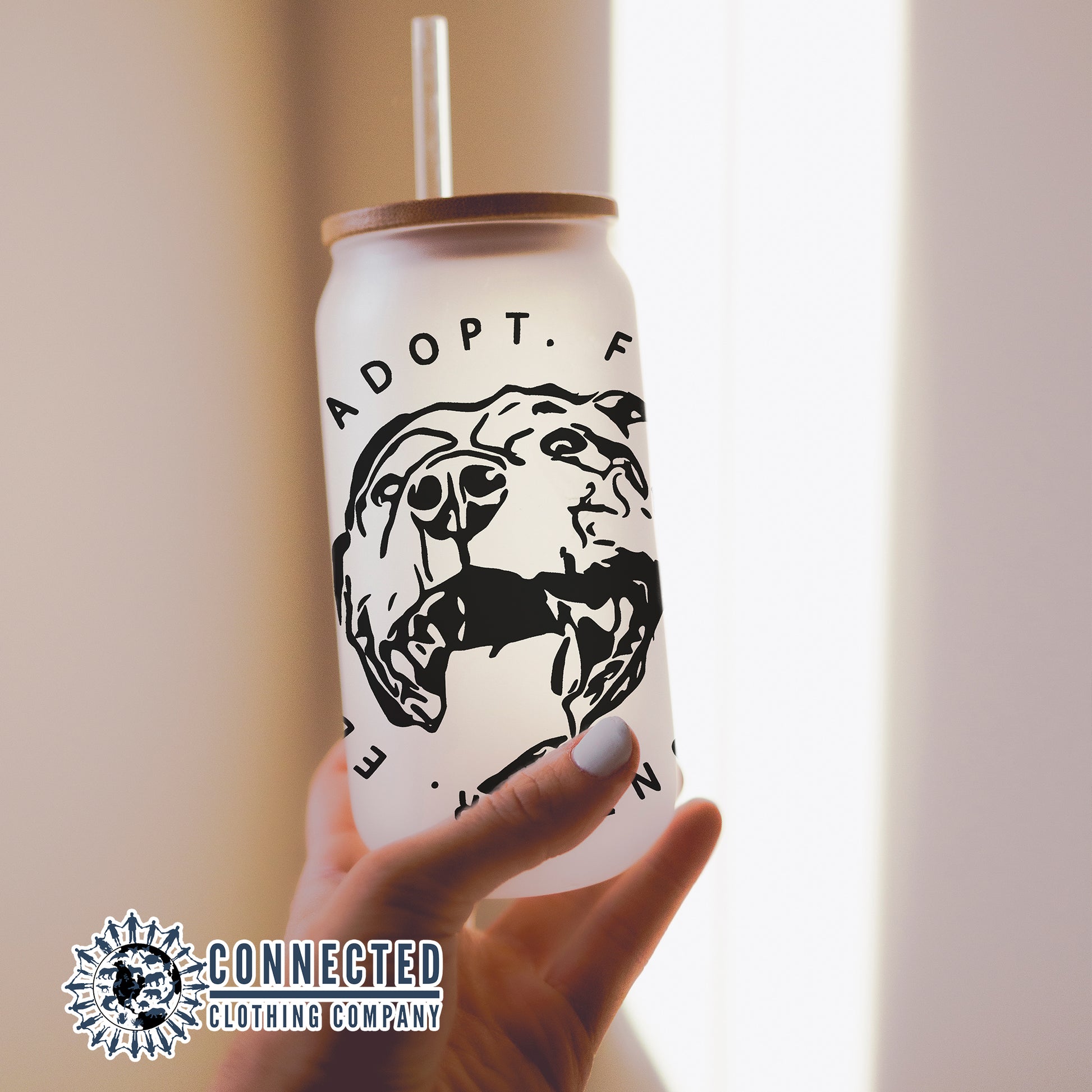 Adopt Educate Foster Volunteer Glass Can - sweetsherriloudesigns - 10% of the proceeds are donated to animal rescue