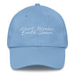Front of Carolina Blue Heart Breaker. Earth Saver. Cotton Cap - sweetsherriloudesigns - 10% of profits donated to ocean conservation