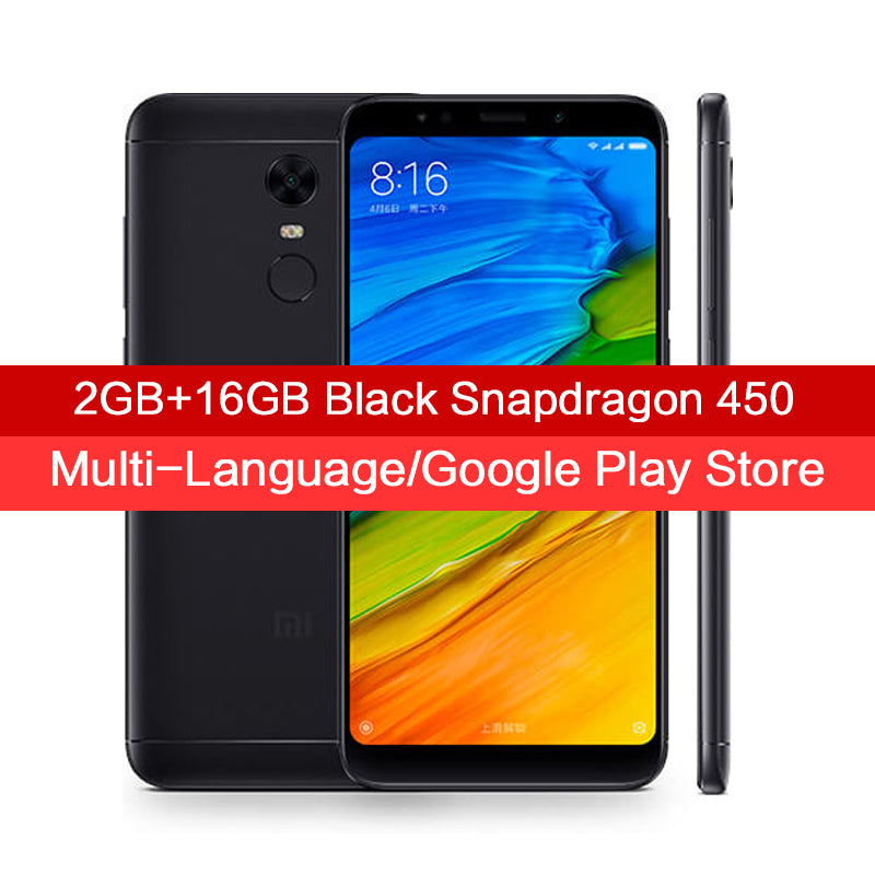 2017 New Original Xiaomi Redmi 5 2GB 16GB Smartphone 5.7" 18:9 Full Screen Display Snapdragon 450 Octa Core Fingerprint MIUI 9