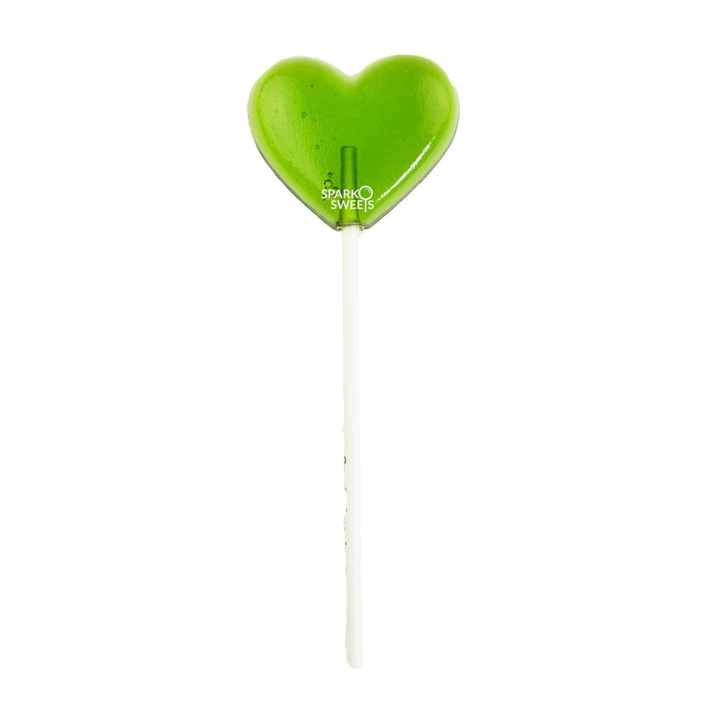 Green Heart Lollipops for Valentines Day Candy Lollipop Centerpieces