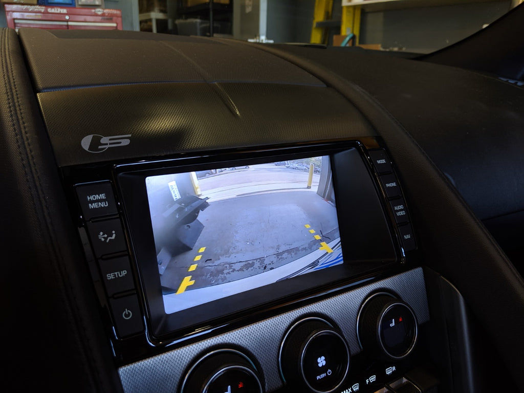 jaguar f-type factory backup camera display