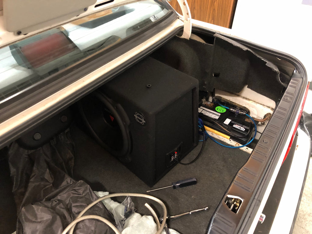 E30 amp install subwoofer