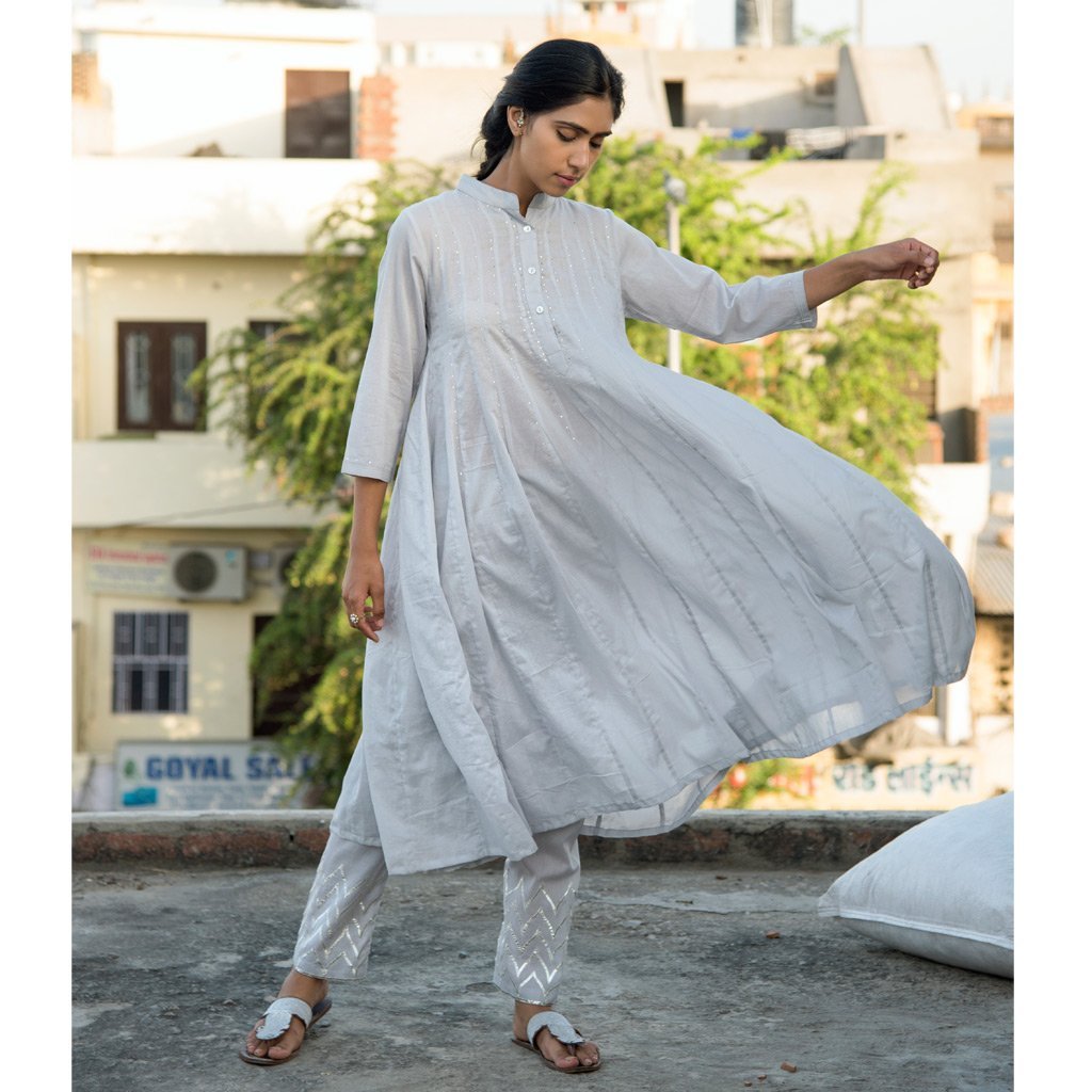 CHAANDINI (Kurta/Dress-Grey) — Tokree Shop Jaipur
