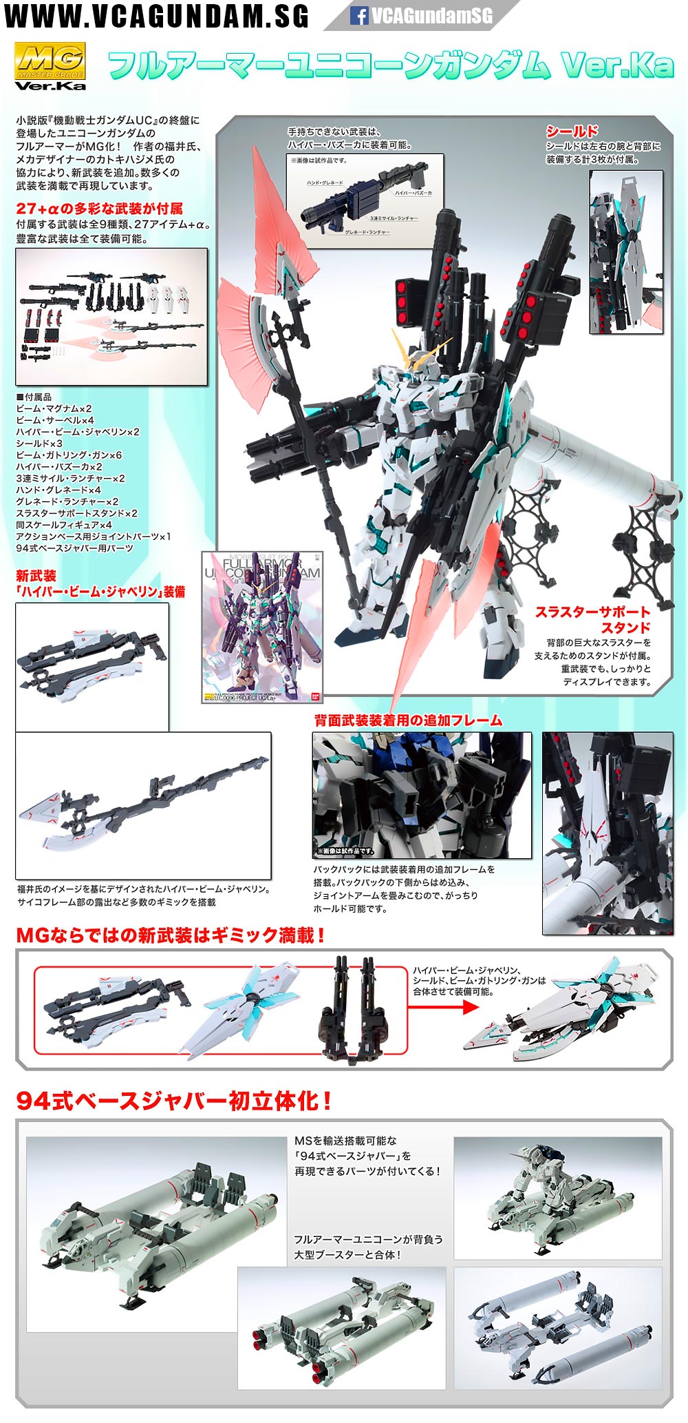 Bandai® Gunpla Master Grade (MG) RX-0 FULL ARMOR UNICORN GUNDAM Specification