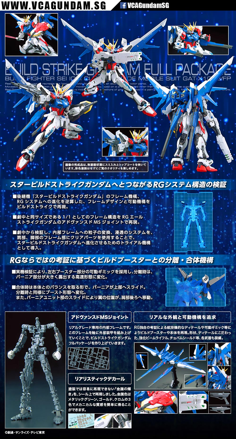 Bandai® Gunpla Real Grade BUILD STRIKE GUNDAM FULL PACKAGE Specification