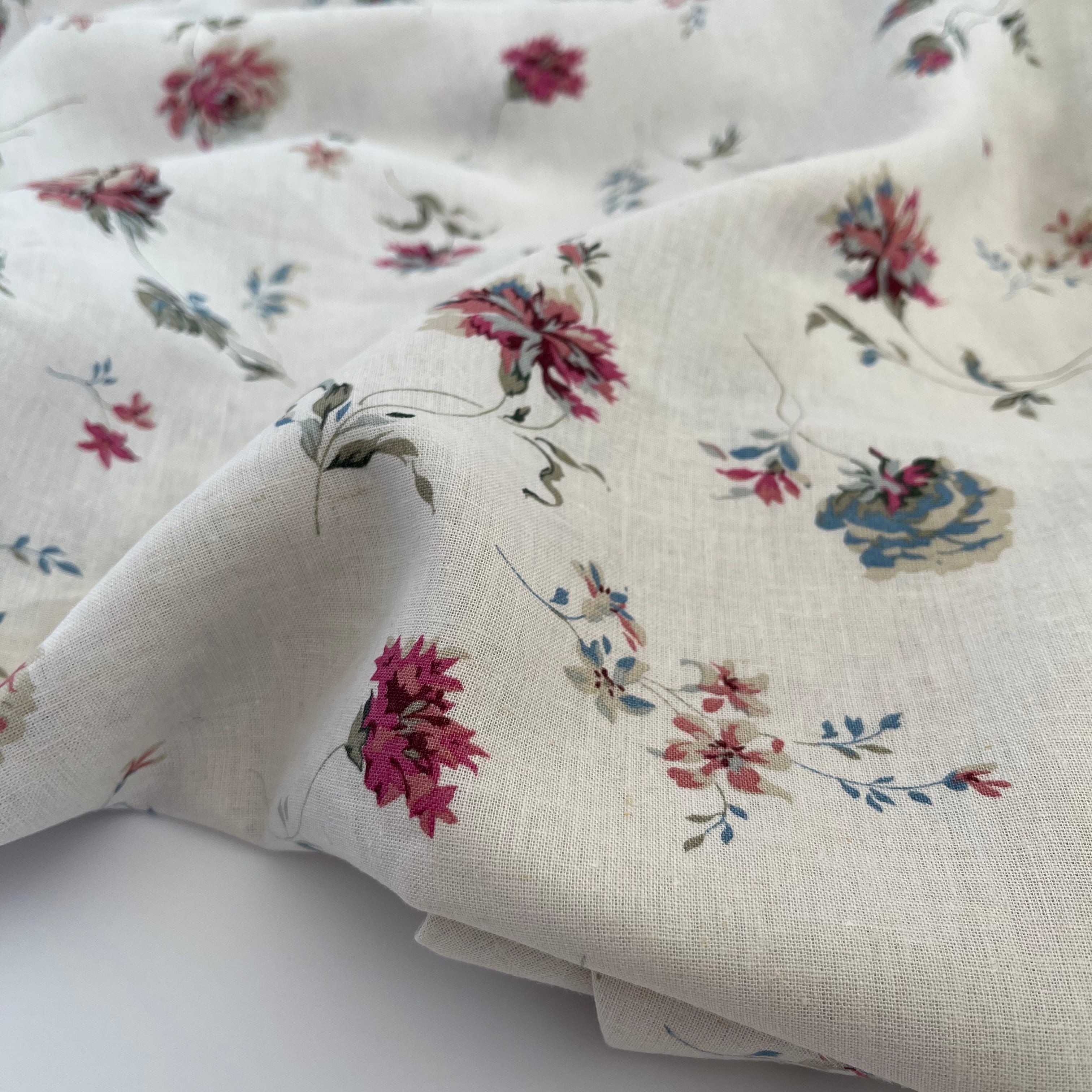 Lucinda Off-White Linen Viscose Blend Fabric