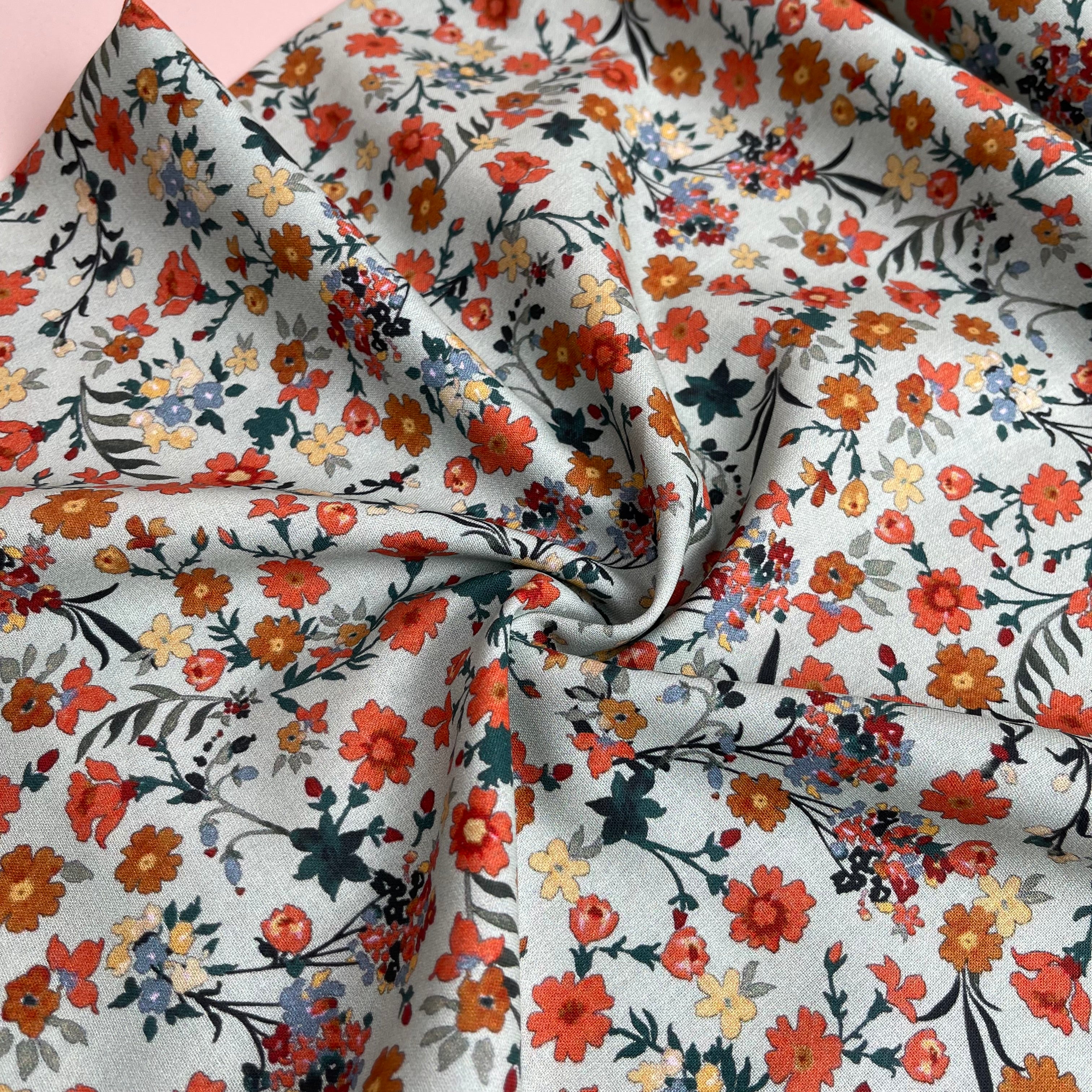 Meadow Sage Cotton Poplin Fabric