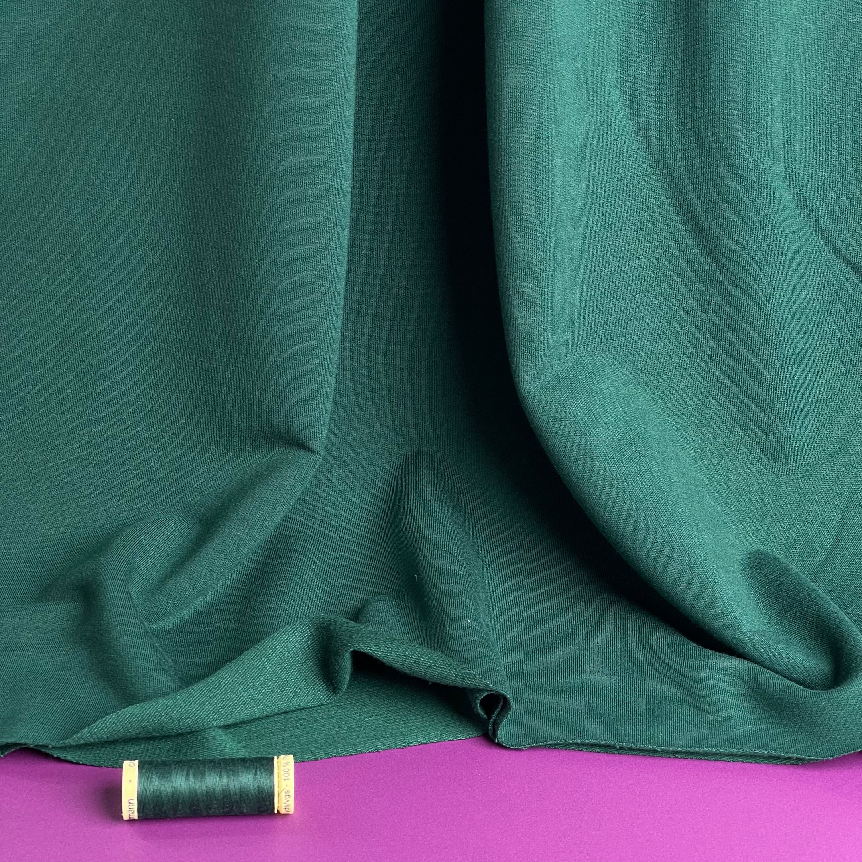 REMNANT 0.77 Metre - Splendour Modal French Terry in Forest Green.