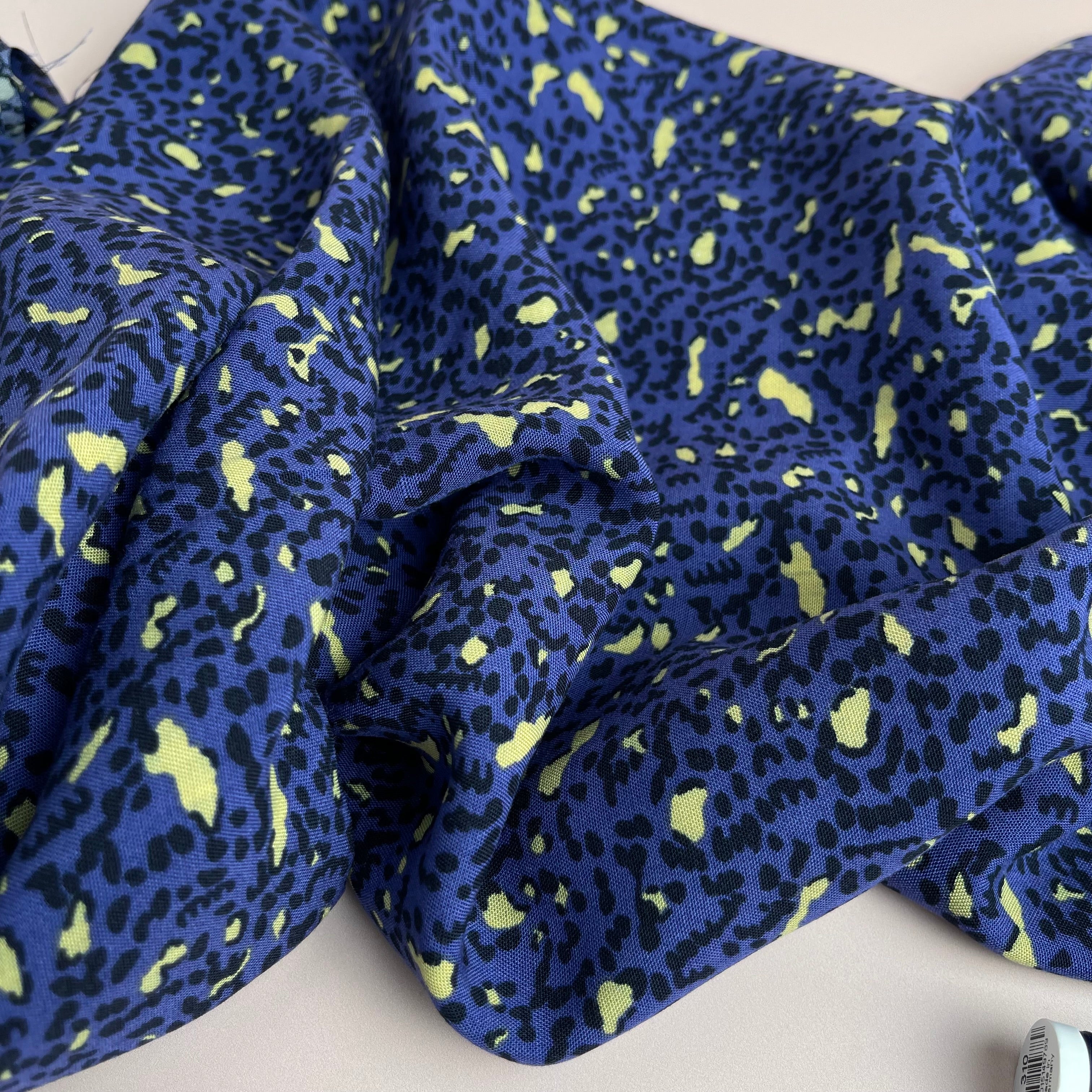 Speckles Purple Viscose Fabric
