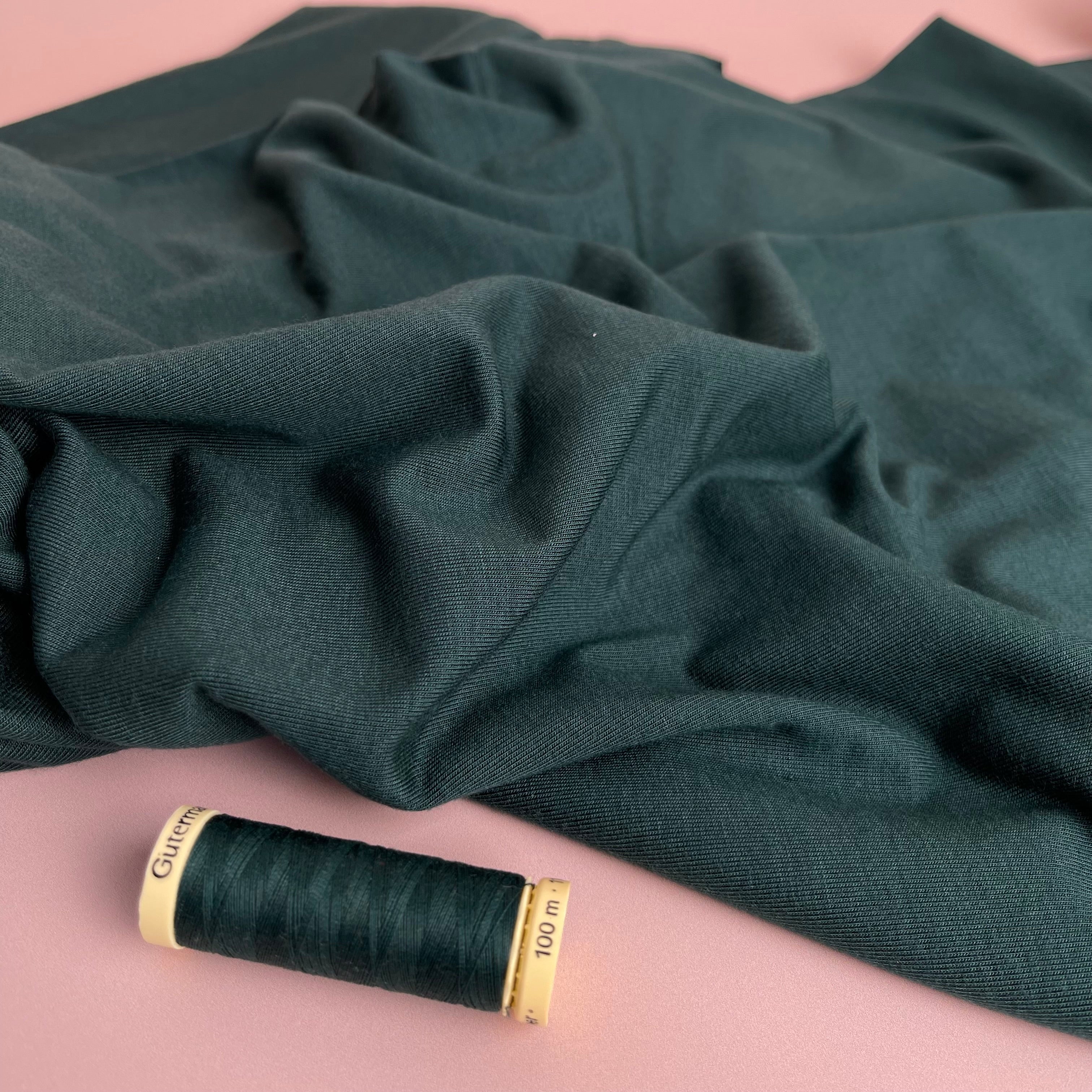 Bliss Dark Green Jersey Fabric with TENCEL™ Modal Fibres