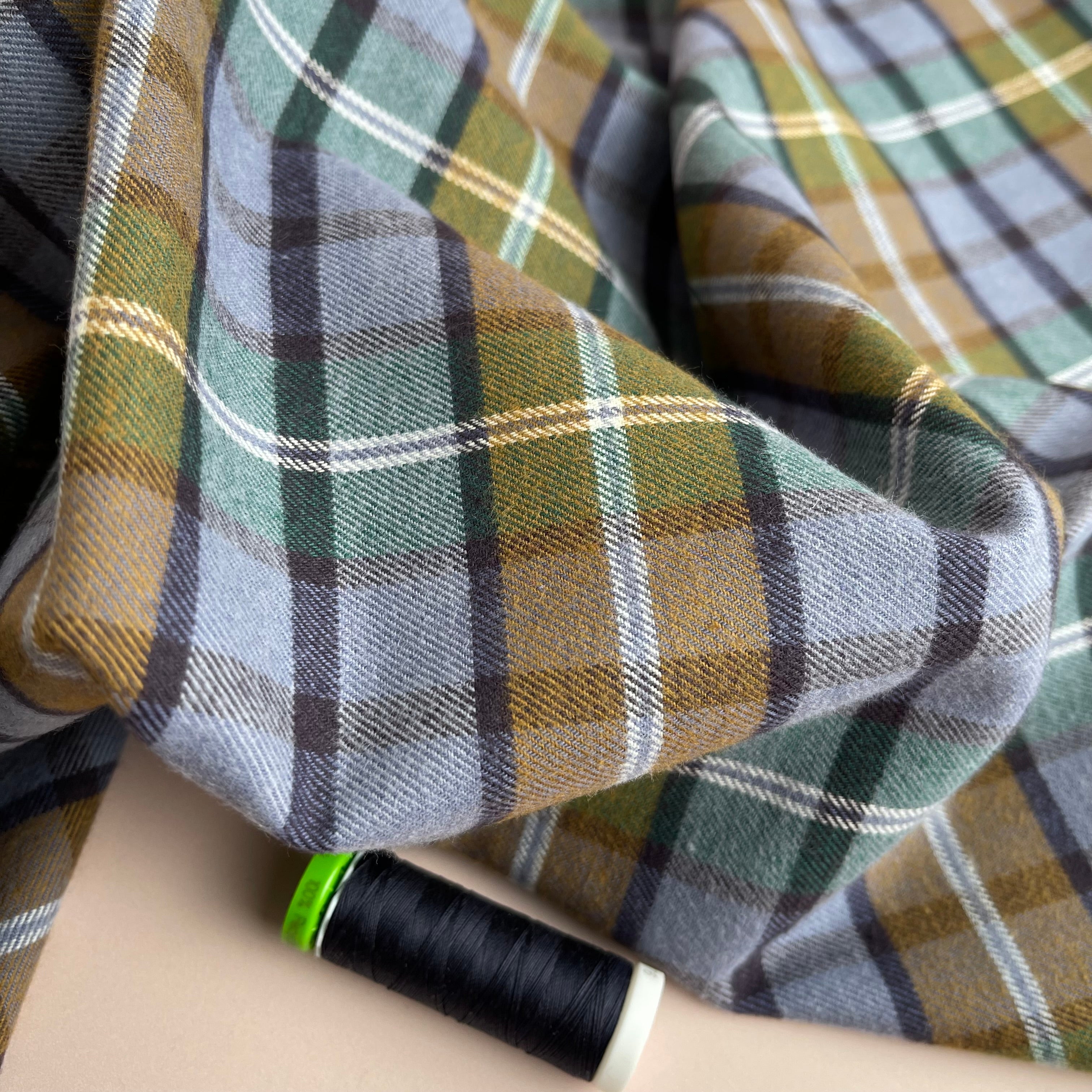 Highland Periwinkle Yarn Dyed Cotton Flannel