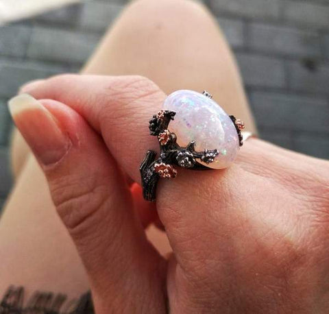 Midnight Blossom Ring