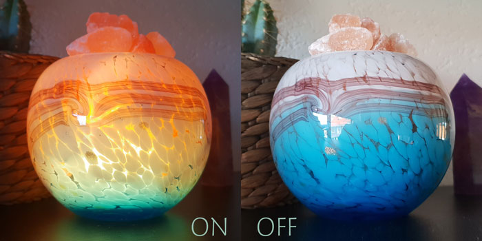 Blown Glass Himalayan Salt Lamp