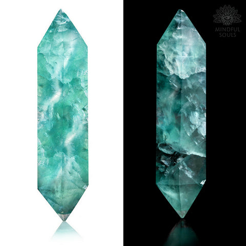 Oceanic Natural Fluorite Crystal Wand