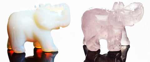 Reiki Elephant Crystal Figurines