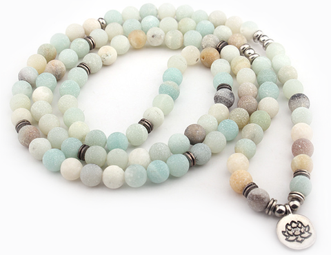 Multicolor 108 Amazonite Mala Beads