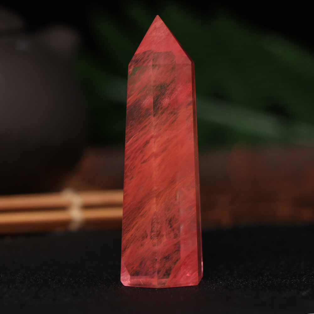 Red Quartz Crystal Point
